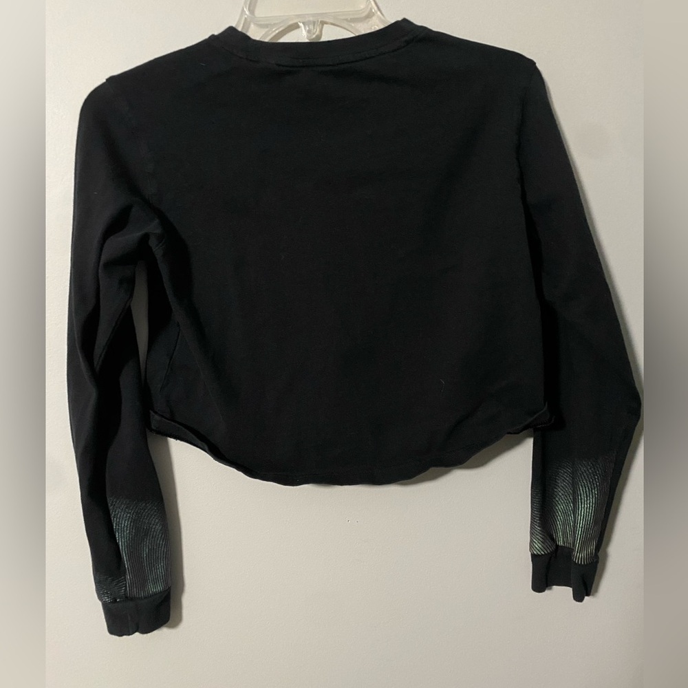 Womens Adidas Cropped Long Sleeve Tee - Picture 5 of 7